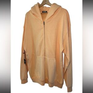 MENS HEAVYWEIGHT TALENTLESS ZIP HOODIE ORANGE XL NEW